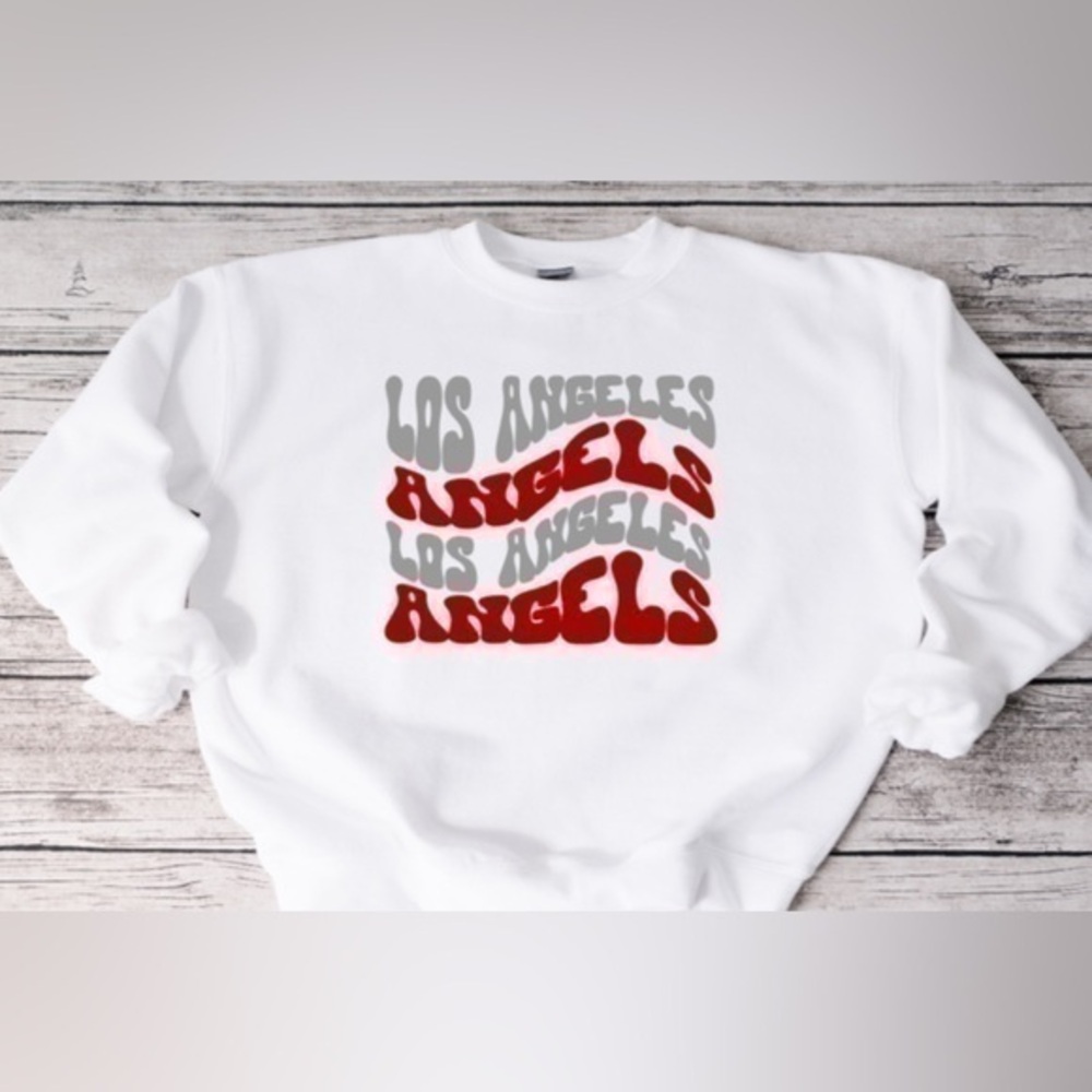 Los Angeles Angels Wavy Crewneck